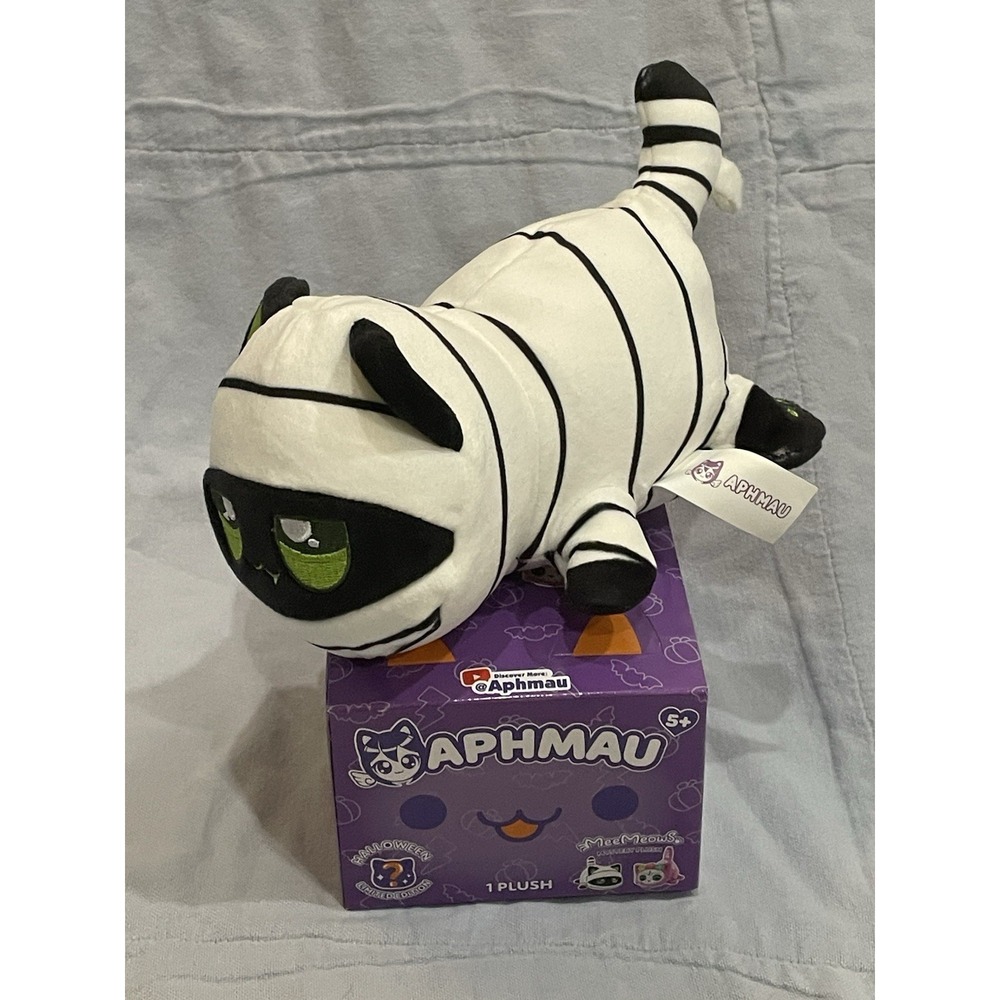 NEW Open Box Aphmau MeeMeows Mystery Plush Halloween Edition - Mummy Cat